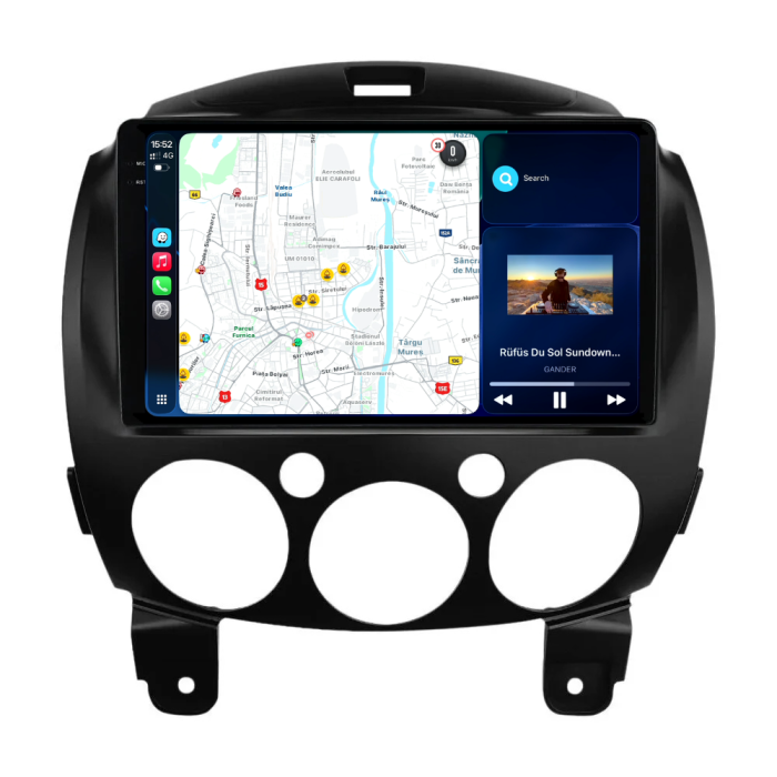 Navigatie Dedicata Mazda 2 (2007-2014), 2K, 8Gb Ram, 256Gb stocare, Carplay [2]