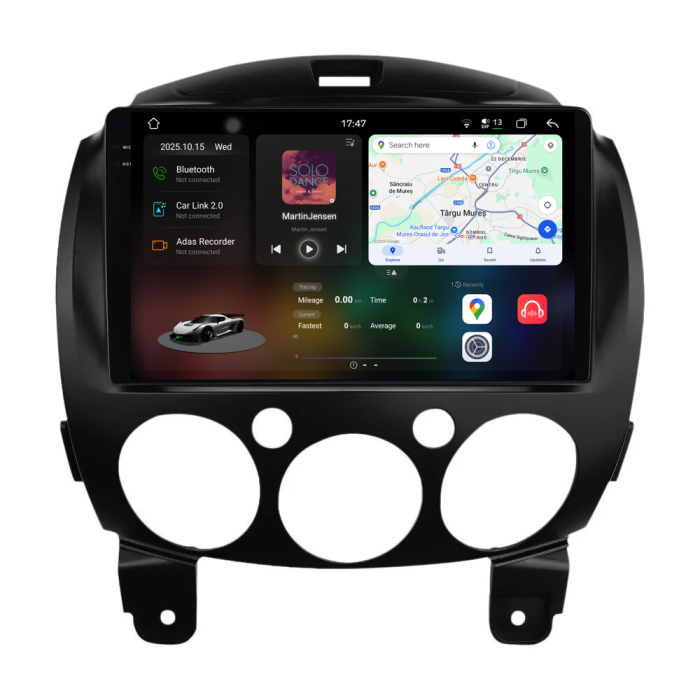 Navigatie Dedicata Mazda 2 (2007-2014), 2K, 12Gb Ram, 256Gb stocare, Carplay [2]