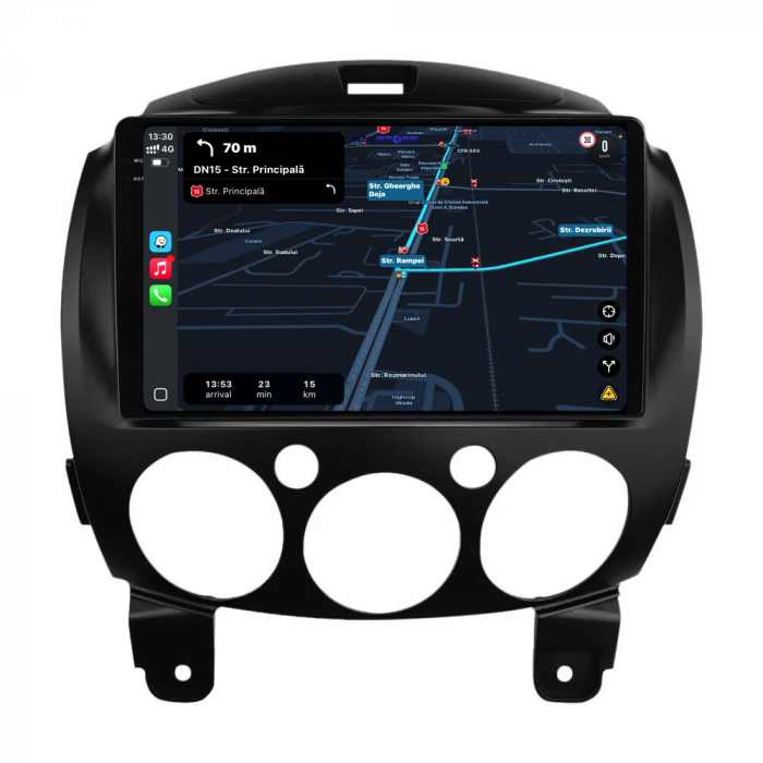Navigatie Dedicata Mazda 2 (2007-2014), 9 Inch, 2Gb Ram, 32Gb stocare, Carplay [3]