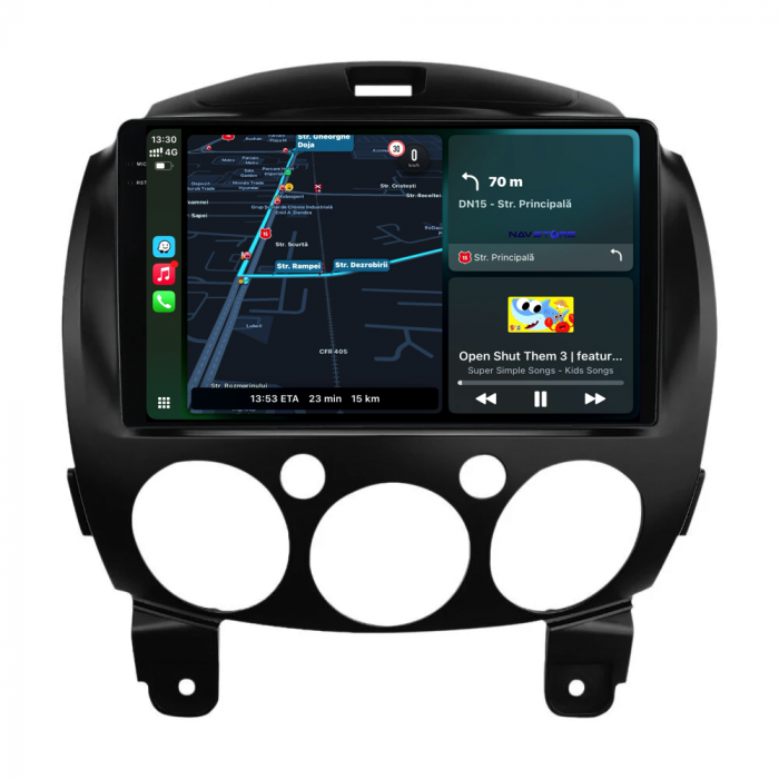 Navigatie Dedicata Mazda 2 (2007-2014), 9 Inch, 8Gb Ram, 256Gb stocare, Carplay [2]