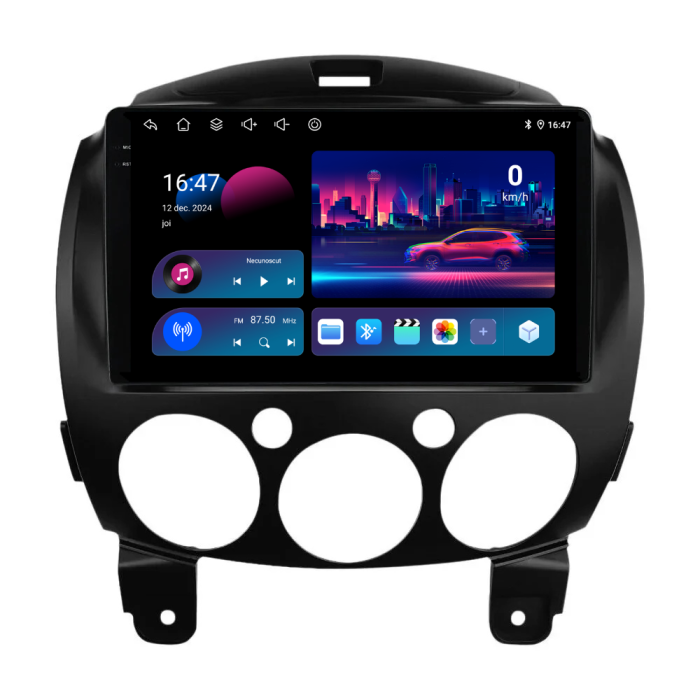 Navigatie Dedicata Mazda 2 (2007-2014),QuadCore, 9 Inch, 4Gb Ram, 64Gb stocare, Carplay [4]