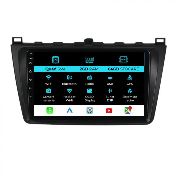 Navigatie Dedicata Mazda 6 (2008-2013), 9Inch, 2Gb Ram, 64Gb Stocare, Carplay [1]