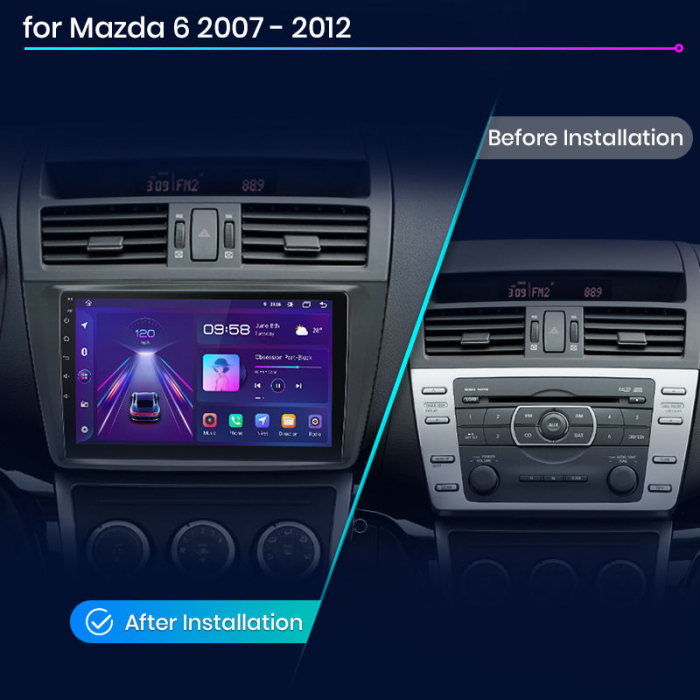 Navigatie Dedicata Mazda 6 (2008-2013), 9Inch, 4Gb Ram, 64Gb Stocare, Carplay [7]