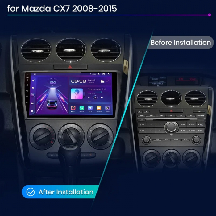Navigatie Dedicata Mazda CX-7 (2008-2015), 9Inch, 2Gb Ram, 64Gb Stocare, CarPlay [7]