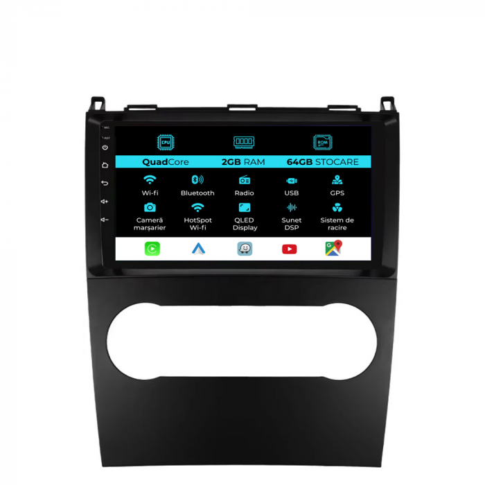 Navigatie Dedicata Mercedes Benz A-Class/B-Class (2004-2012), 9Inch, 2Gb Ram, 64Gb Stocare, Carplay [1]