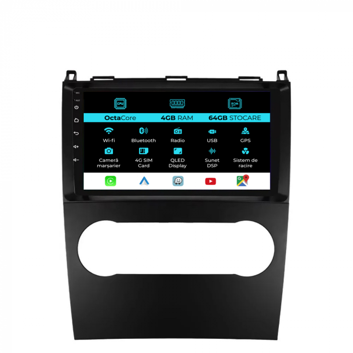 Navigatie Dedicata Mercedes Benz A-Class/B-Class (2004-2012), 9Inch, 4Gb Ram, 64Gb Stocare, Carplay [1]