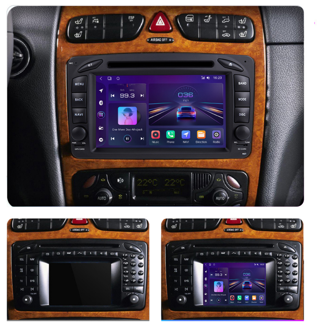 Navigatie Dedicata Mercedes Benz C/A/E/G-Class,SLK,CLK,Viano,Vito,Vaneo, Android, 7Inch, 4Gb Ram, 64Gb Stocare, Bluetooth, WiFi [3]
