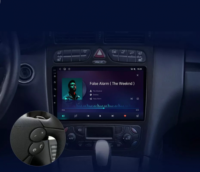 Navigatie Android Dedicata Mercedes Benz C-Class W203 CLK W209 (2000 - 2005), 9Inch, 4Gb Ram, 64Gb Stocare, Bluetooth, WiFi, Carplay [9]