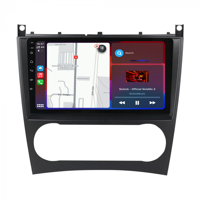 Navigatie Dedicata Mercedes C-Class W203 CLK W209 (2005 - 2009), 9Inch, 6Gb Ram, 128Gb Stocare, Carplay [3]