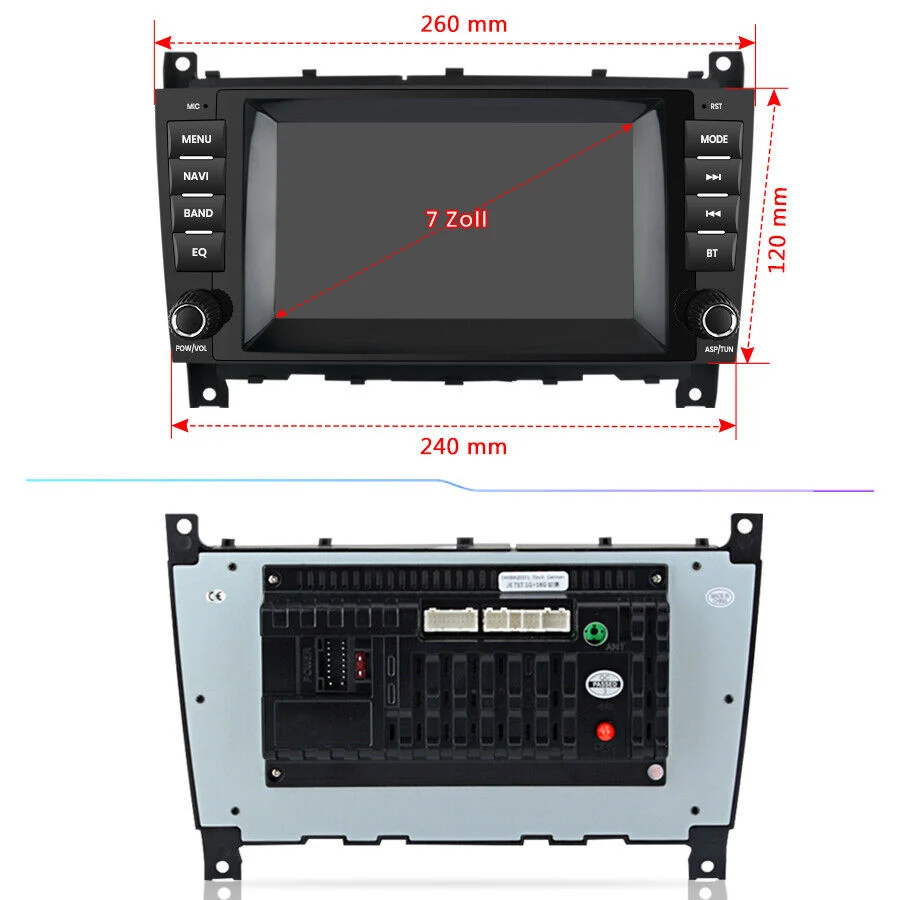 Navigatie Dedicata Mercedes Benz C-Class W203/ CLS W219/ CLK W209 (2004 - 2011), 7Inch, 2Gb Ram, 32Gb Stocare, Carplay [2]