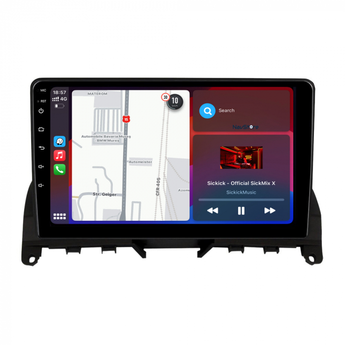 Navigatie Dedicata Mercedes Benz C-Class W204 S204 (2006 - 2013), 9Inch, 4Gb Ram, 64Gb Stocare, Carplay [2]