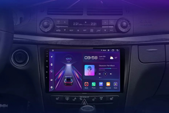 Navigatie Android Dedicata Mercedes Benz E-Class W211 (2002 - 2010), 9Inch, 4Gb Ram, 64Gb Stocare, Carplay [8]