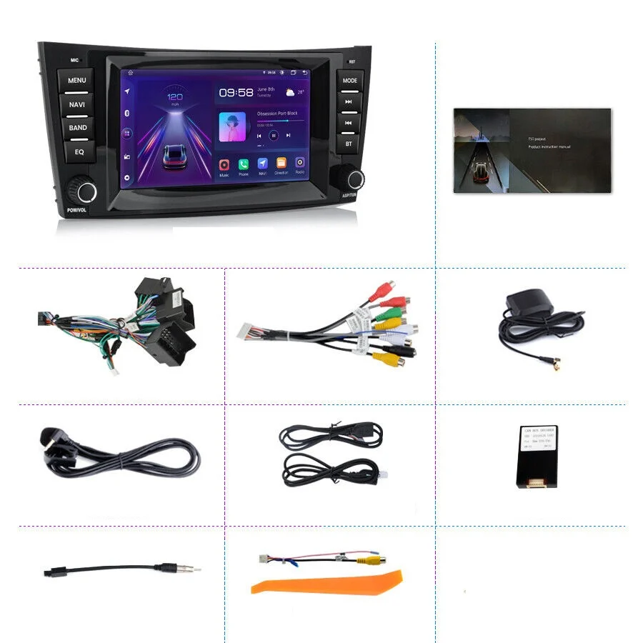 Navigatie Dedicata Mercedes Benz E-Class W211/CLS W219 (2002 - 2008), 7Inch, 2Gb Ram, 32Gb Stocare, Carplay [3]