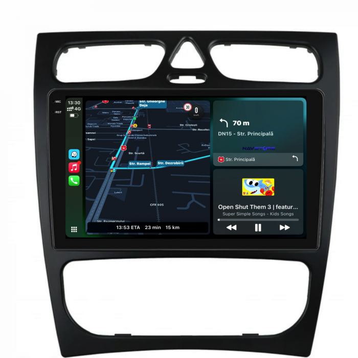 Navigatie Dedicata Mercedes C-Class W203 CLK W209 (2000 - 2005), 9Inch, 6Gb Ram, 128Gb Stocare, Carplay [2]