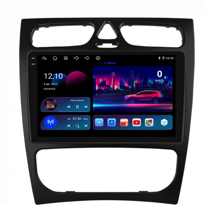 Navigatie Dedicata Mercedes C-Class W203 CLK W209 (2000 - 2005), 9Inch, 6Gb Ram, 128Gb Stocare, Carplay [4]