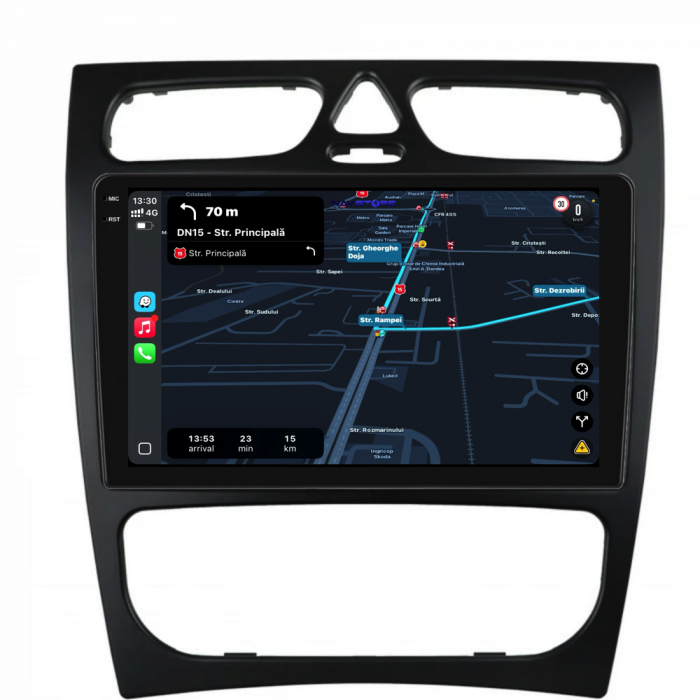 Navigatie Dedicata Mercedes C-Class W203 CLK W209 (2000 - 2005), 9Inch, 6Gb Ram, 128Gb Stocare, Carplay [3]