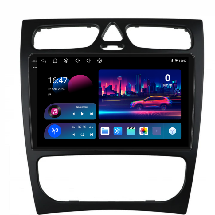 Navigatie  Dedicata Mercedes C-Class W203 CLK W209 (2000 - 2005),QuadCore, 9Inch, 4Gb Ram, 64Gb Stocare, Carplay [4]