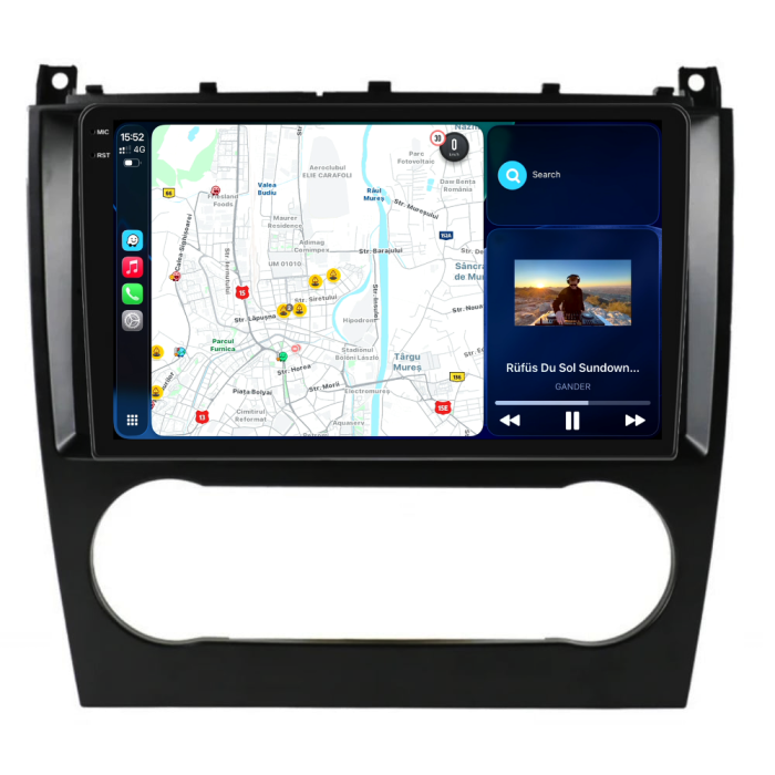 Navigatie Dedicata Mercedes C-Class W203 CLK W209 (2005 - 2009), 9Inch, 2Gb Ram, 32Gb Stocare, Carplay [2]