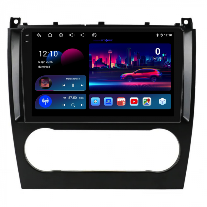 Navigatie Dedicata Mercedes C-Class W203 CLK W209 (2005 - 2009), 9Inch, 8Gb Ram, 256Gb Stocare, Carplay [5]