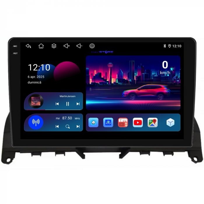 Navigatie Dedicata Mercedes C-Class W204 S204 (2006-2013), 9Inch, 6Gb Ram, 128Gb Stocare, Carplay [4]