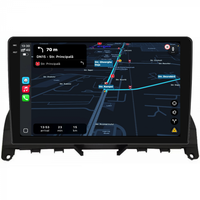 Navigatie Dedicata Mercedes C-Class W204 S204 (2006-2013), 9Inch, 6Gb Ram, 128Gb Stocare, Carplay [3]
