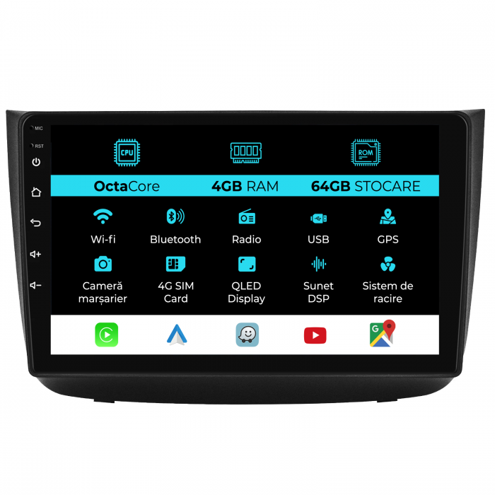 Navigatie Dedicata Mercedes Vito, Viano (2005-2015), 10Inch, 4Gb Ram, 64Gb Stocare, Carplay [1]