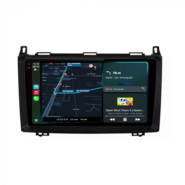 Navigatie Dedicata Mercedes Vito Sprinter Viano B200 A B Class (2005-2012), QuadCore, 9Inch, 4Gb Ram, 64Gb Stocare, Carplay [3]