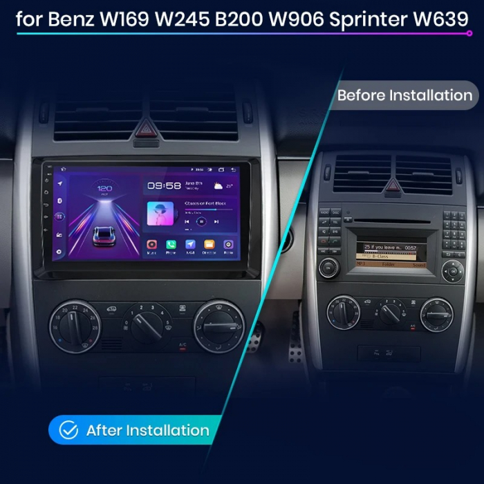 Navigatie Dedicata Mercedes Vito Sprinter Viano B200 A B Class (2005-2012) , 9Inch, 2Gb Ram, 64Gb Stocare, Carplay [9]