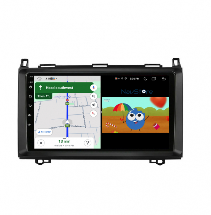 Navigatie Dedicata Mercedes Vito Sprinter Viano B200 A B Class (2005-2012) , 9Inch, 4Gb Ram, 64Gb Stocare, Carplay [5]