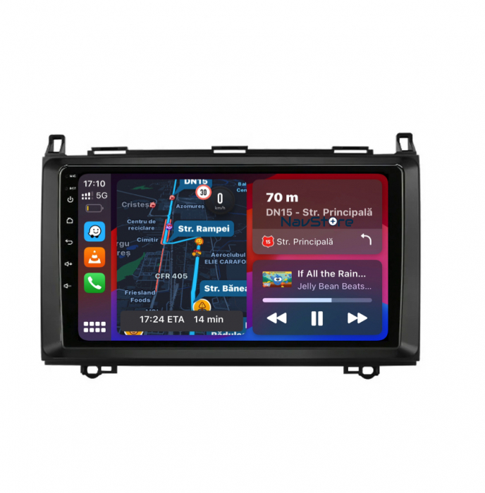 Navigatie Android Dedicata Mercedes Vito Sprinter Viano B200 A B Class (2005-2012) , 9Inch, 4Gb Ram, 64Gb Stocare, Bluetooth, WiFi, Carplay [5]