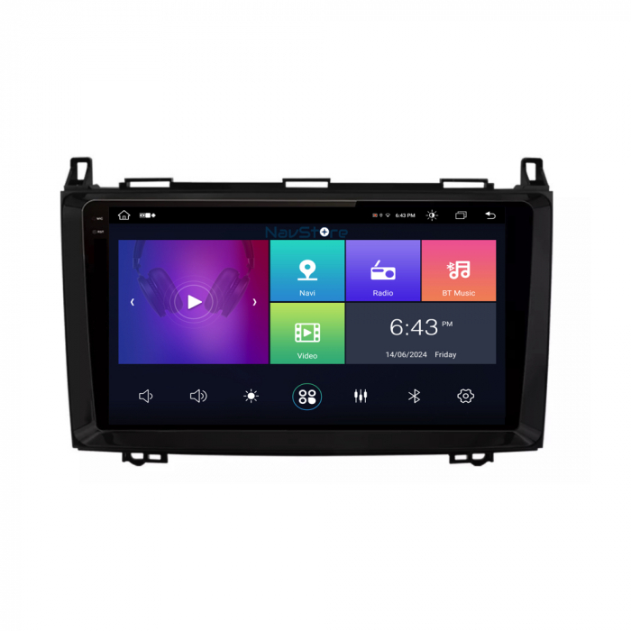 Navigatie Dedicata Mercedes Vito Sprinter Viano B200 A B Class, Android, Display 2K, 4Gb Ram, 64Gb Stocare, Bluetooth, WiFi, Carplay [3]