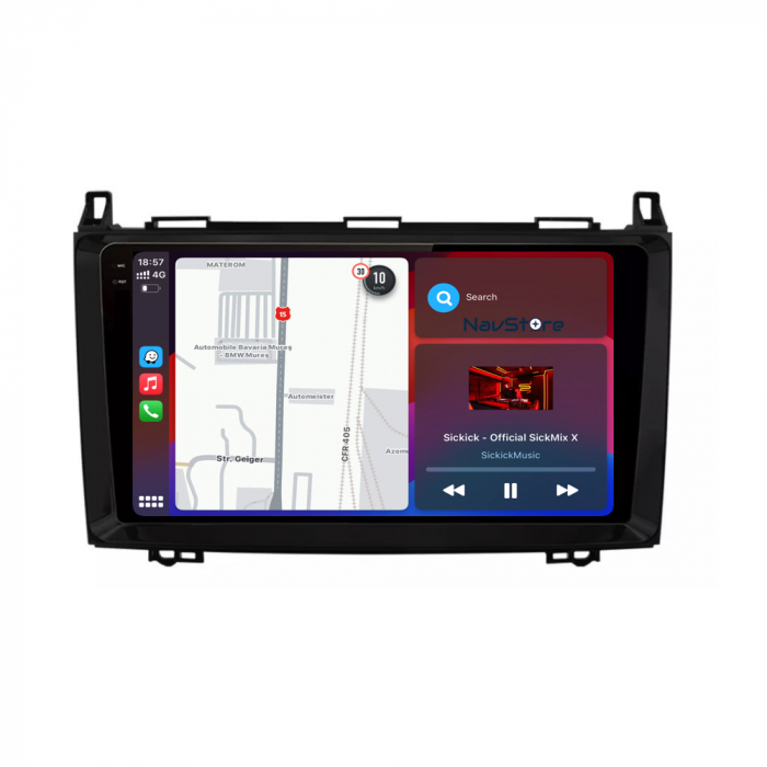 Navigatie Dedicata Mercedes Vito Sprinter Viano B200 A B Class, Android, Display 2K, 8Gb Ram, 256Gb Stocare, Bluetooth, WiFi, Carplay [2]