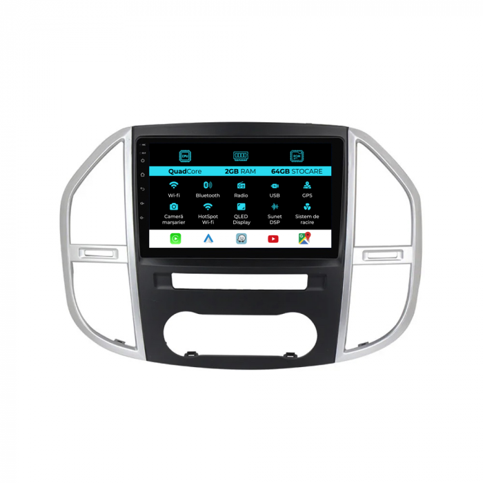 Navigatie Dedicata Mercedes Vito W447 (2014-2021), 10Inch, 2Gb Ram, 64Gb Stocare, Carplay [1]