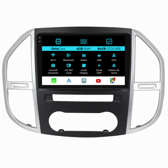 Navigatie Dedicata Mercedes Vito W447 (2014-2021), 10Inch, 4Gb Ram, 64Gb Stocare, Carplay [1]
