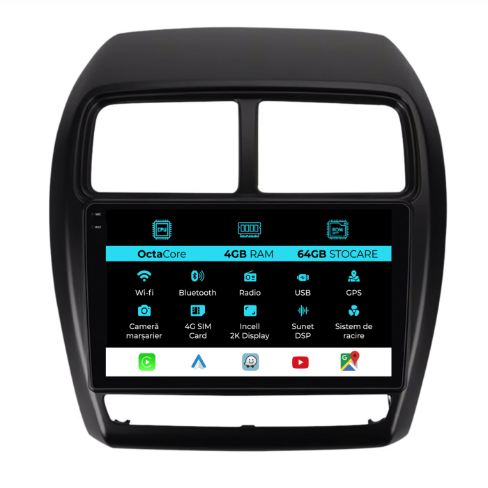 Navigatie Dedicata Mitsubishi ASX (2016-2019), 2K, 4Gb Ram, 64Gb Stocare, Carplay [1]