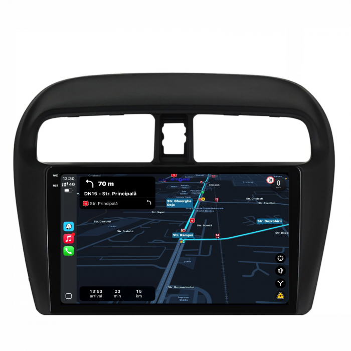 Navigatie Dedicata Mitsubishi Attrage | Mirage | Space Star (2012-2024), 2K, 12Gb Ram, 256Gb Stocare, Carplay [5]