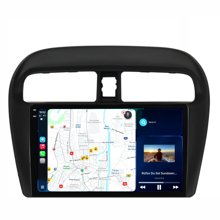 Navigatie Dedicata Mitsubishi Attrage (2012 - 2024), QuadCore, 9 Inch, 4Gb Ram, 64Gb Stocare, Android Auto, Carplay [2]
