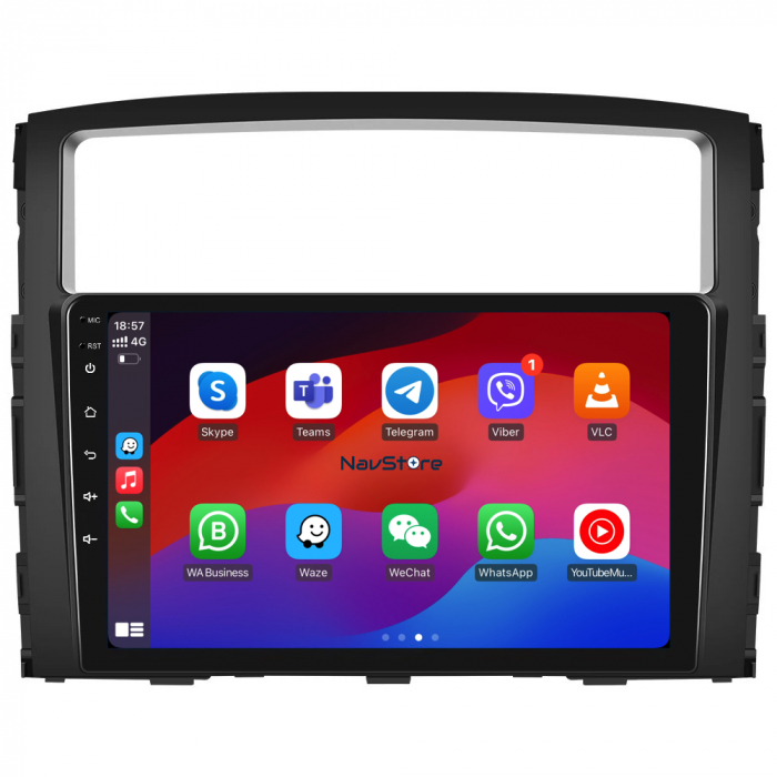 Navigatie Android Dedicata Mitsubishi Pajero (2006 - 2018), 9 Inch, 4Gb Ram, 64Gb stocare, Bluetooth, WiFi, Carplay [6]