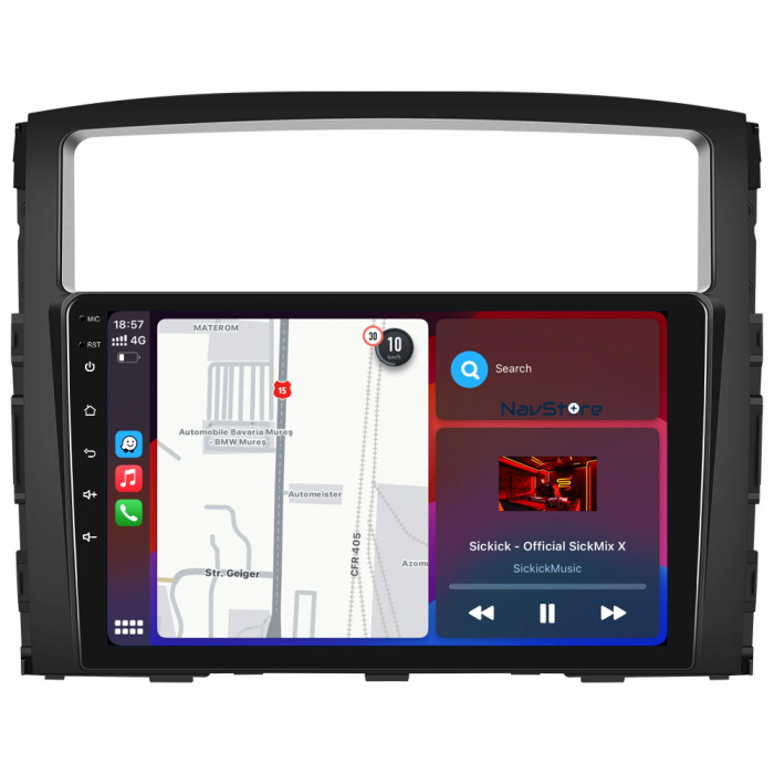 Navigatie Android Dedicata Mitsubishi Pajero (2006 - 2018), 9 Inch, 4Gb Ram, 64Gb stocare, Bluetooth, WiFi, Carplay [5]