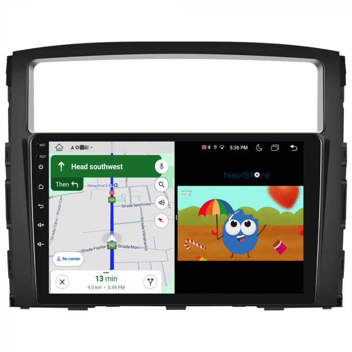 Navigatie Android Dedicata Mitsubishi Pajero (2006 - 2018), 9 Inch, 4Gb Ram, 64Gb stocare, Bluetooth, WiFi, Carplay [7]