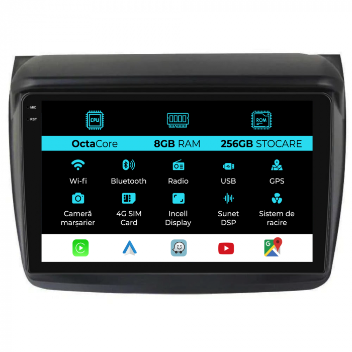 Navigatie Dedicata Mitsubishi Pajero Sport (2006-2013), 9Inch, 8Gb Ram, 256Gb Stocare, Carplay [1]