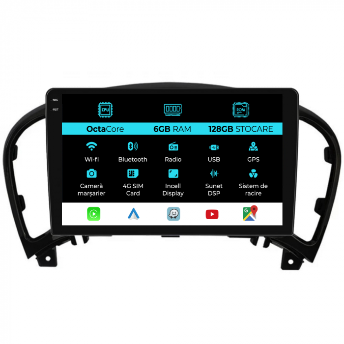 Navigatie Dedicata Nissan Juke (2010-2017), 9Inch, 6Gb Ram, 128Gb Stocare, Carplay [1]