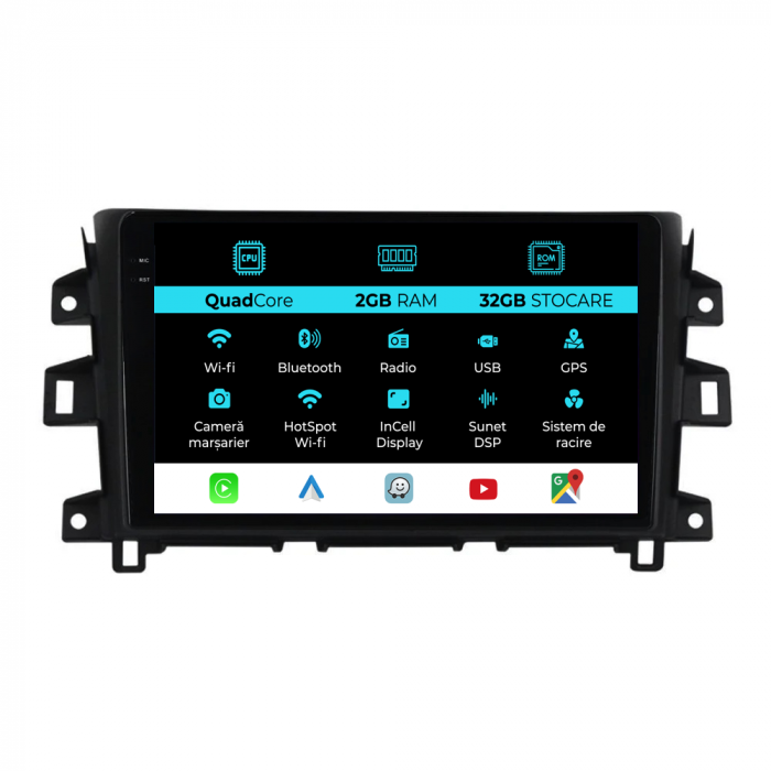 Navigatie Dedicata Nissan Navara (2015-2022), 10Inch, 2Gb Ram, 32Gb Stocare, Carplay [1]