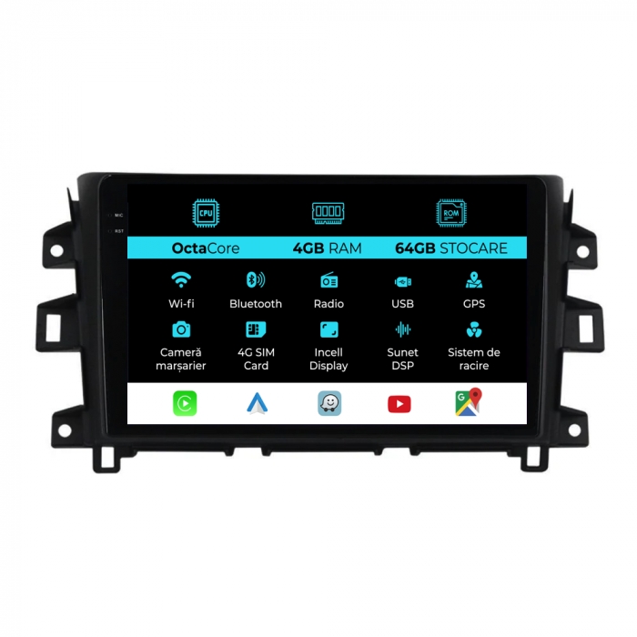 Navigatie Dedicata Nissan Navara (2015-2022), 10Inch, 4Gb Ram, 64Gb Stocare, Carplay [1]