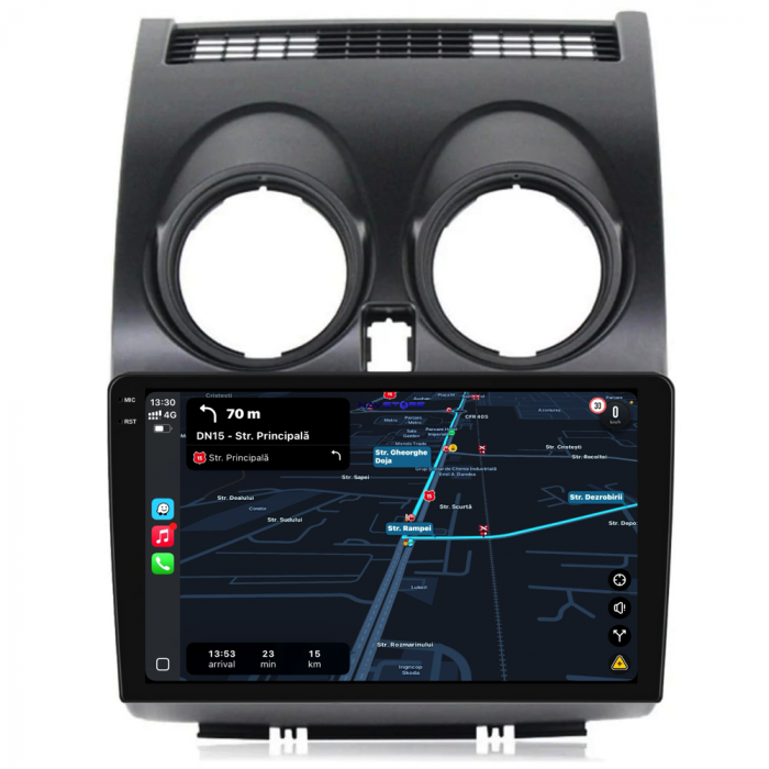 Navigatie Dedicata Nissan Qashqai J10 (2007-2013),QuadCore, 9Inch, 4Gb Ram, 64Gb Stocare, Carplay [3]