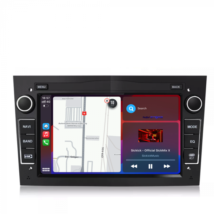 Navigatie Dedicata Opel, Android, 7Inch, 4Gb Ram, 64Gb stocare, Carplay, Negru [2]