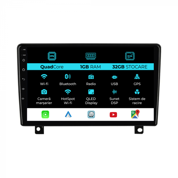 Navigatie Dedicata Opel Astra H (2004 - 2009), 9Inch, 1Gb Ram, 32Gb Stocare, Carplay [1]