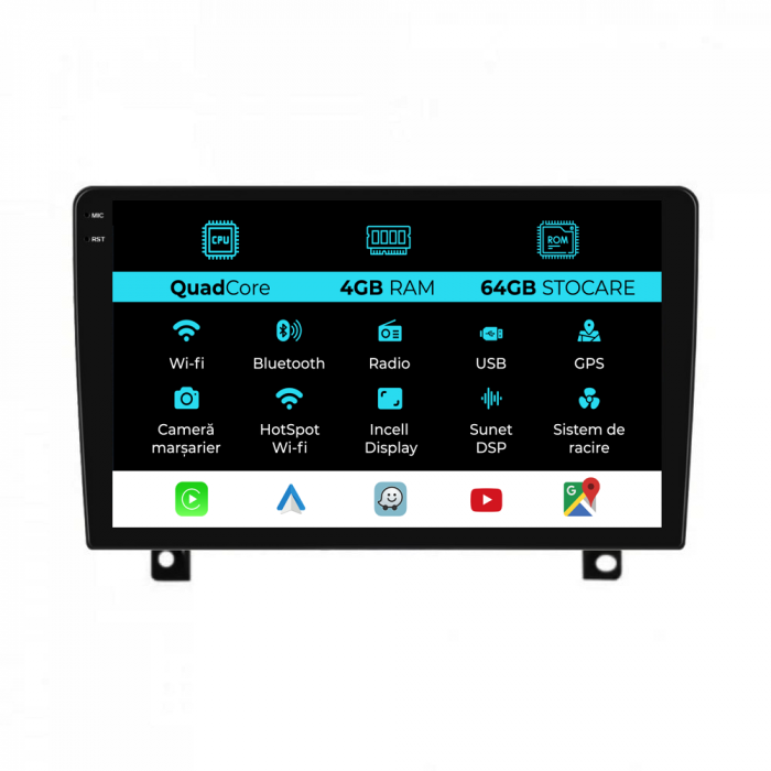 Navigatie Dedicata Opel Astra H (2004-2009),QuadCore, 9Inch, 4Gb Ram, 64Gb Stocare, Carplay [1]