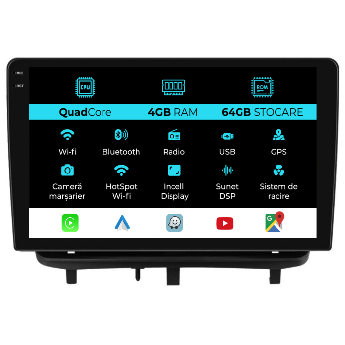 Navigatie Dedicata Opel Corsa D (2006-2014),QuadCore, 9Inch, 4Gb Ram, 64Gb Stocare, Carplay [1]