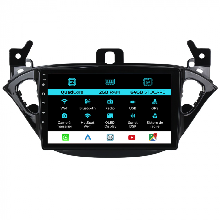Navigatie Dedicata Opel Corsa E/Adam (2012 - 2019), 9Inch, 2Gb Ram, 64Gb Stocare, Carplay [1]